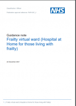 Guidance note: Frailty virtual ward (Hospital at Home for those living with frailty)